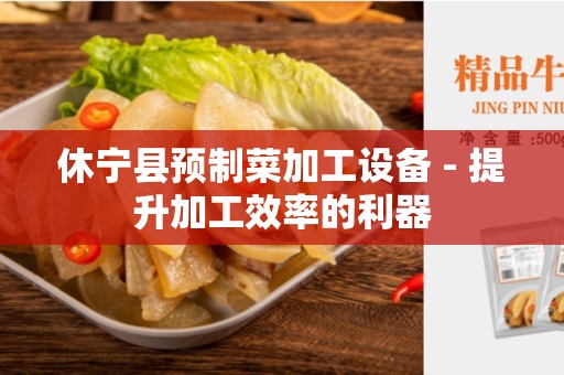 休宁县预制菜加工设备 - 提升加工效率的利器