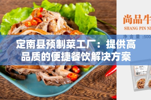 定南县预制菜工厂：提供高品质的便捷餐饮解决方案