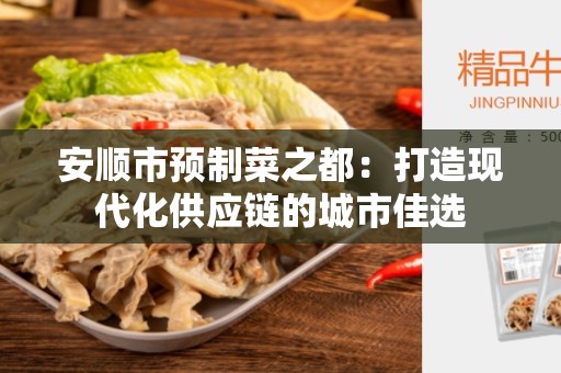 安顺市预制菜之都：打造现代化供应链的城市佳选