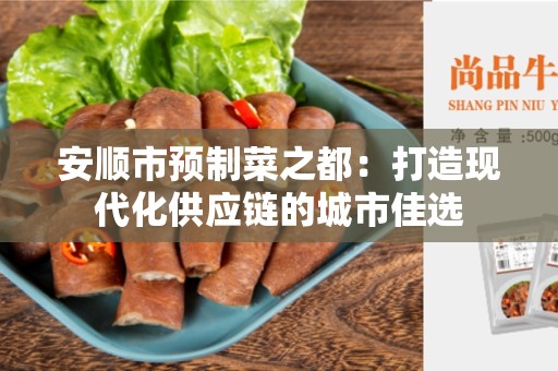 安顺市预制菜之都：打造现代化供应链的城市佳选
