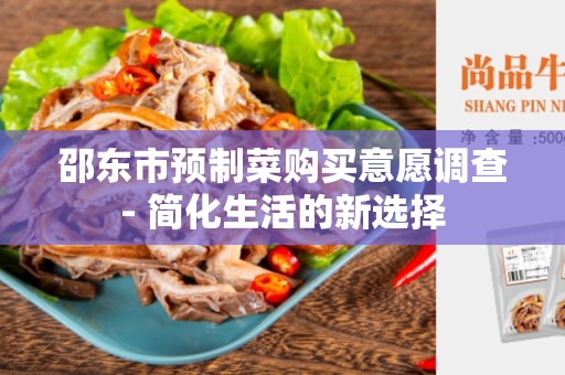 邵东市预制菜购买意愿调查- 简化生活的新选择