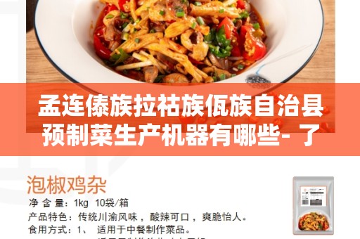 孟连傣族拉祜族佤族自治县预制菜生产机器有哪些- 了解预制菜生产的机械设备