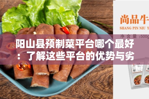 阳山县预制菜平台哪个最好：了解这些平台的优势与劣势