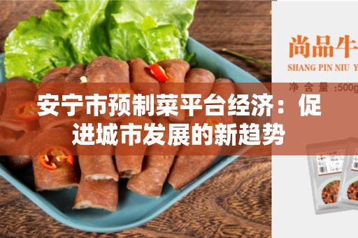 安宁市预制菜平台经济：促进城市发展的新趋势