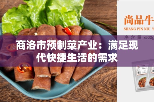 商洛市预制菜产业：满足现代快捷生活的需求