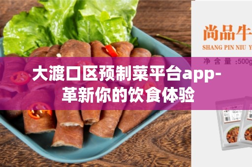 大渡口区预制菜平台app- 革新你的饮食体验