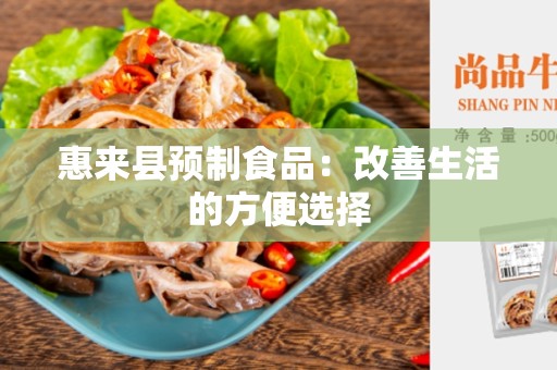 惠来县预制食品：改善生活的方便选择