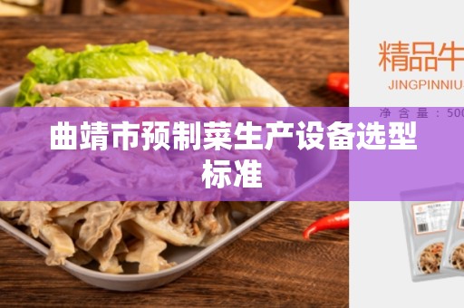 曲靖市预制菜生产设备选型标准