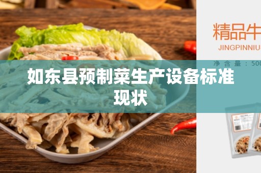 如东县预制菜生产设备标准现状