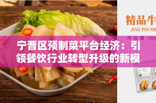 宁晋区预制菜平台经济：引领餐饮行业转型升级的新模式
