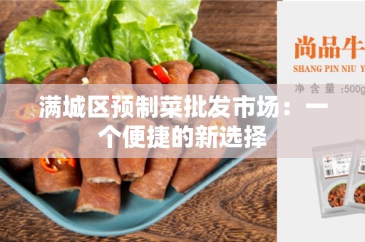 满城区预制菜批发市场：一个便捷的新选择