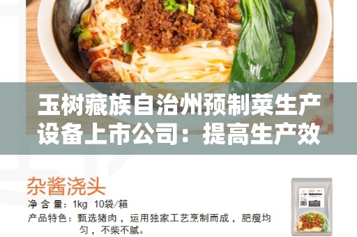 玉树藏族自治州预制菜生产设备上市公司：提高生产效率的关键