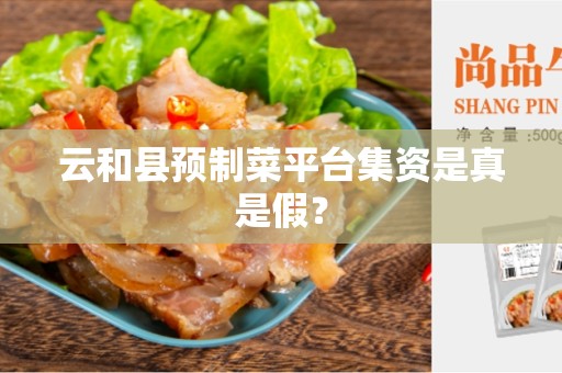 云和县预制菜平台集资是真是假？