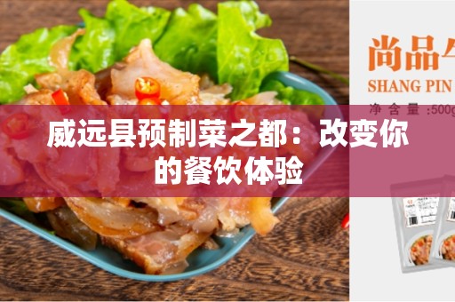 威远县预制菜之都：改变你的餐饮体验