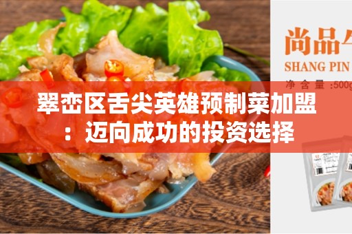 翠峦区舌尖英雄预制菜加盟：迈向成功的投资选择