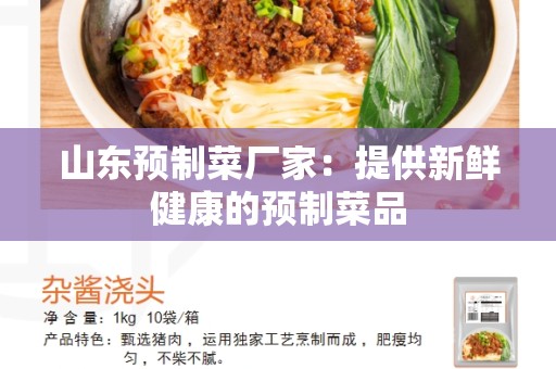 山东预制菜厂家：提供新鲜健康的预制菜品