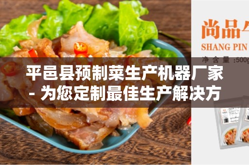 平邑县预制菜生产机器厂家- 为您定制最佳生产解决方案