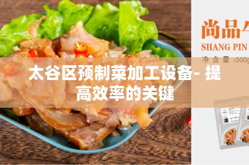 太谷区预制菜加工设备- 提高效率的关键