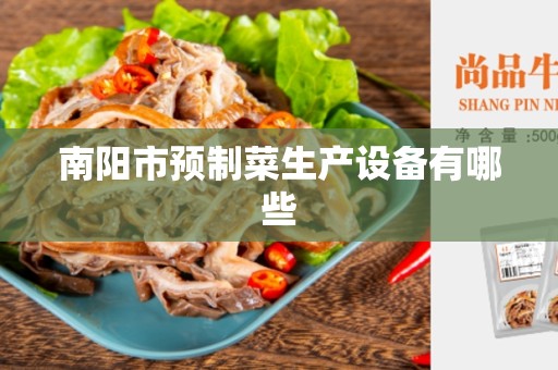 南阳市预制菜生产设备有哪些