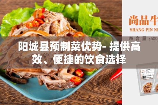 阳城县预制菜优势- 提供高效、便捷的饮食选择