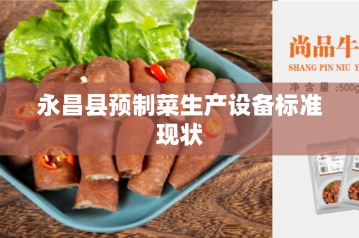 永昌县预制菜生产设备标准现状