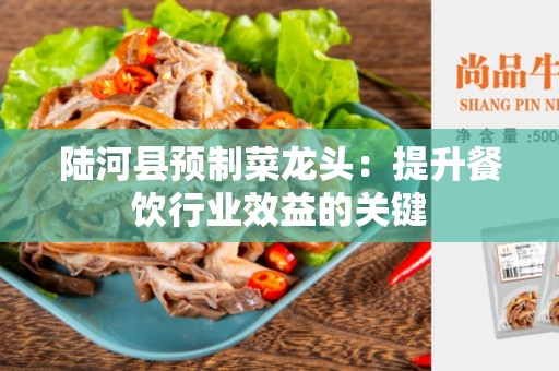 陆河县预制菜龙头：提升餐饮行业效益的关键