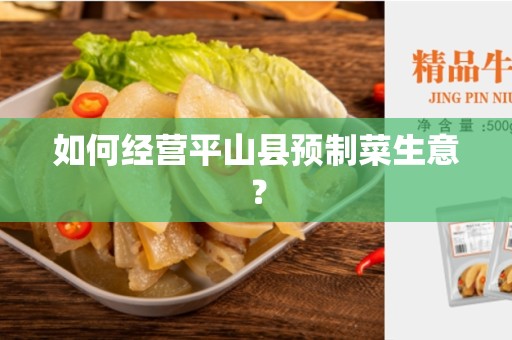 如何经营平山县预制菜生意？