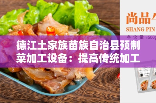 德江土家族苗族自治县预制菜加工设备：提高传统加工方式效率的利器