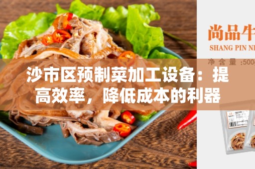 沙市区预制菜加工设备：提高效率，降低成本的利器
