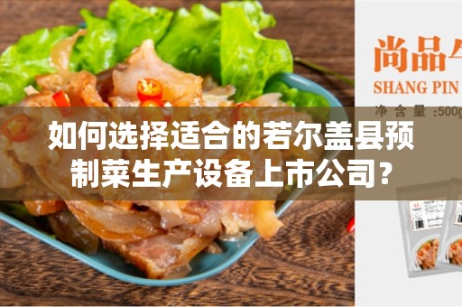 如何选择适合的若尔盖县预制菜生产设备上市公司？