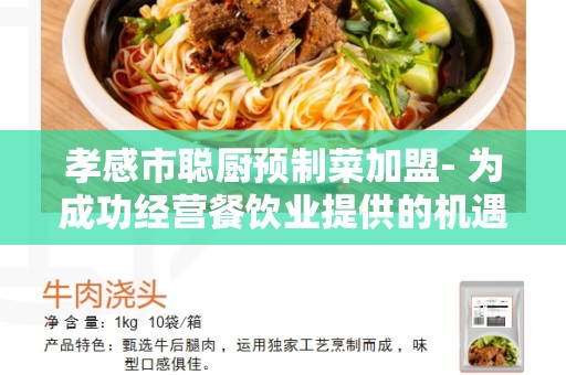 孝感市聪厨预制菜加盟- 为成功经营餐饮业提供的机遇