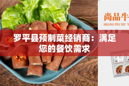 罗平县预制菜经销商：满足您的餐饮需求