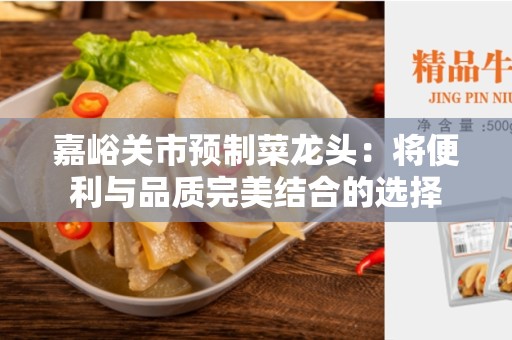 嘉峪关市预制菜龙头：将便利与品质完美结合的选择