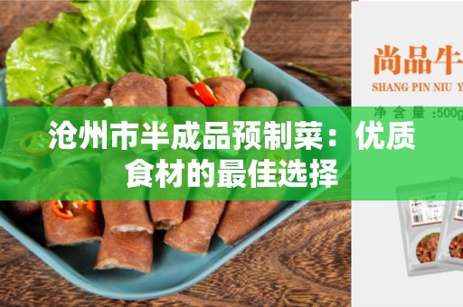 沧州市半成品预制菜：优质食材的最佳选择