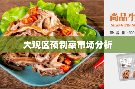 大观区预制菜市场分析
