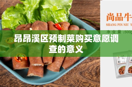 昂昂溪区预制菜购买意愿调查的意义