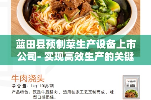 蓝田县预制菜生产设备上市公司- 实现高效生产的关键