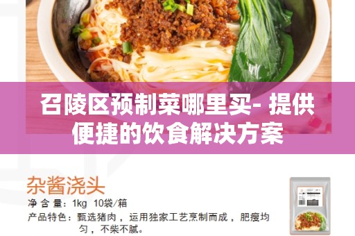 召陵区预制菜哪里买- 提供便捷的饮食解决方案