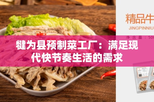 犍为县预制菜工厂：满足现代快节奏生活的需求