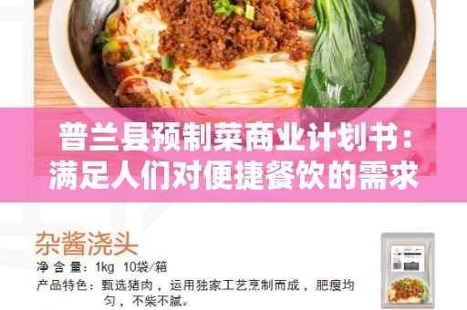 普兰县预制菜商业计划书：满足人们对便捷餐饮的需求