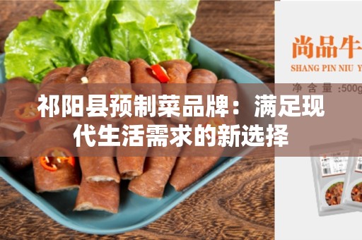 祁阳县预制菜品牌：满足现代生活需求的新选择