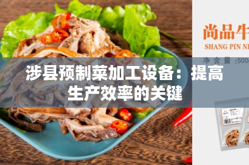 涉县预制菜加工设备：提高生产效率的关键