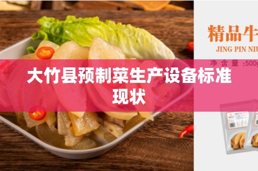 大竹县预制菜生产设备标准现状