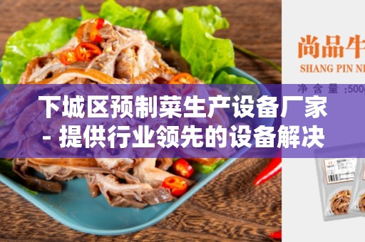 下城区预制菜生产设备厂家- 提供行业领先的设备解决方案