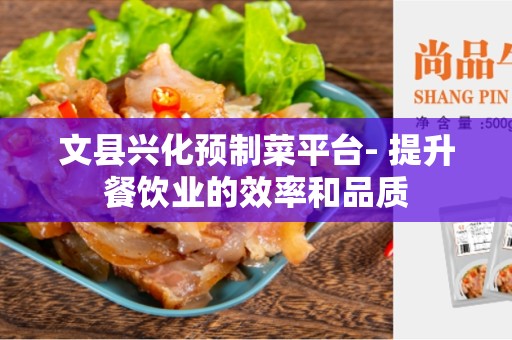 文县兴化预制菜平台- 提升餐饮业的效率和品质
