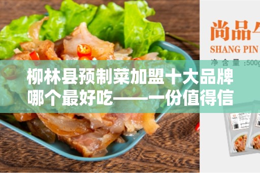 柳林县预制菜加盟十大品牌哪个最好吃——一份值得信赖的指南