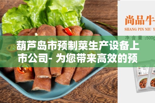 葫芦岛市预制菜生产设备上市公司- 为您带来高效的预制菜生产解决方案