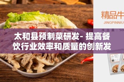 太和县预制菜研发- 提高餐饮行业效率和质量的创新发展
