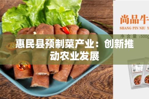惠民县预制菜产业：创新推动农业发展
