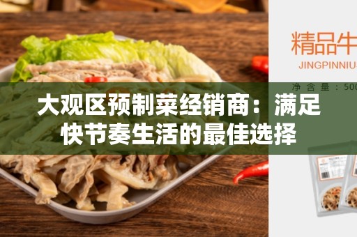 大观区预制菜经销商：满足快节奏生活的最佳选择